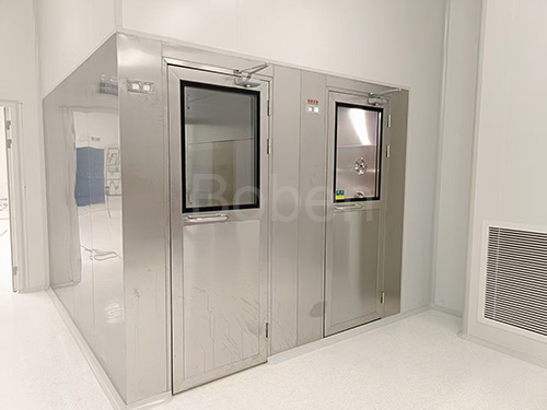 Stainless steel semi glass air shower room